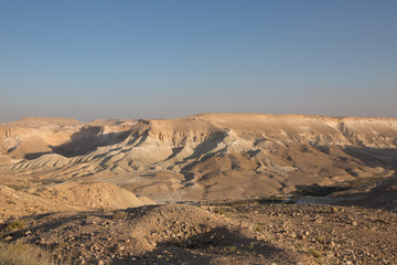 Fototapeta na wymiar Landscpe of Tsin Rever and desert, Sede Boker, Israel
