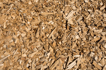 Wood chips closeup