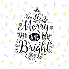Merry Christmas typography.