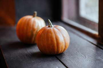 halloween pumpkin on wooden background