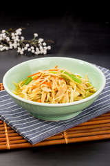 Chicken juice with bamboo shoots