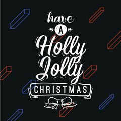 Merry Christmas typography.