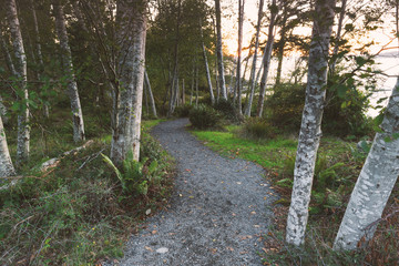 The beautiful autumn and fall seascapes and landscapes of the Pacific North West Bowen Island and Vancouver BC Canada.