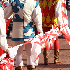 competitions of the flag wavers and the parade of the districts