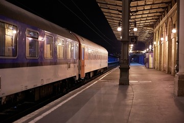 Station at night