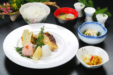 A combination photo of Japanese edo cuisine