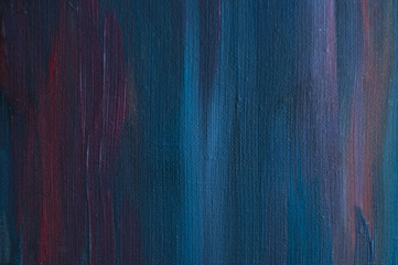 Abstract wallpaper of acrilic painting with brush strokes in blue colors