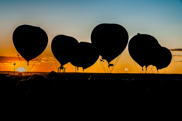 Hot Air Balloons at Sunset