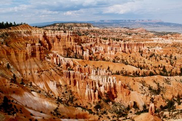 Brice Canyon, USA - July 4, 2018: Bryce Canyon National Park at sunrise