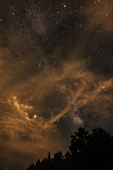 Fototapeta na wymiar Mars and a Meteor