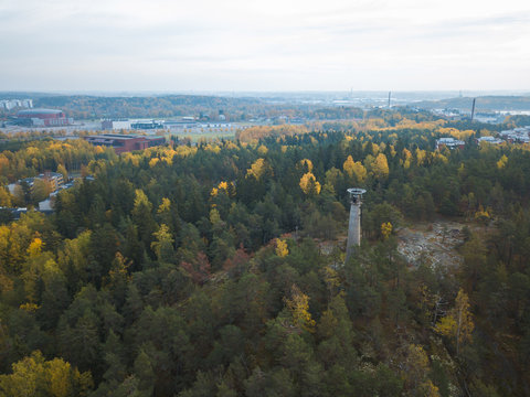 Old aeroplace lighthouse in Turku, Filand. Shot at October 2018.