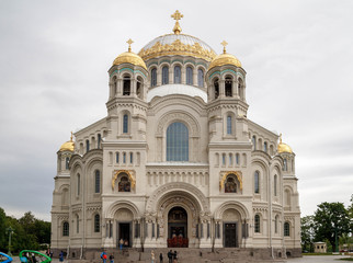 Fototapeta na wymiar Kronstadt Naval Cathedral, Kronstadt, St. Petersburg, Russia
