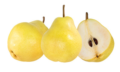 Fresh pear isolated on white background