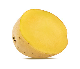 Fresh potato isolated on white background  with clipping path