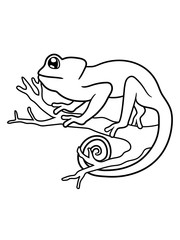 klettern ast wald baum stamm cool chamäleon leguan eidechse reptil haustier dinosaurier waran süß niedlich klein comic cartoon clipart