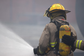 Obraz premium Firefighter in action