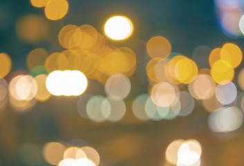 Abstract bokeh circle background Sparks traffic at night.