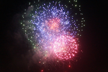 colorful fireworks bokeh