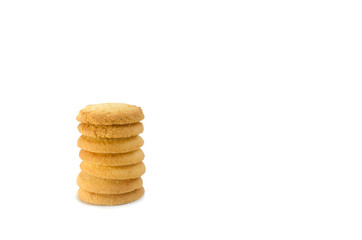 multi layer cookie on white background