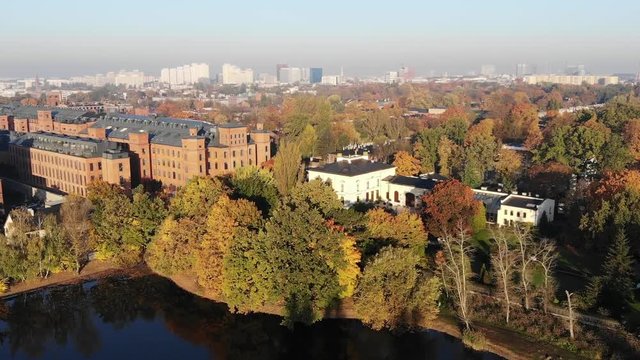Ł&oacute;dź, Polska- widok na Księży Młyn..