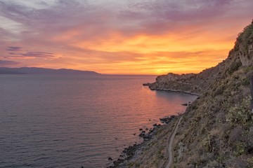 Golden hour during an amazing sunset