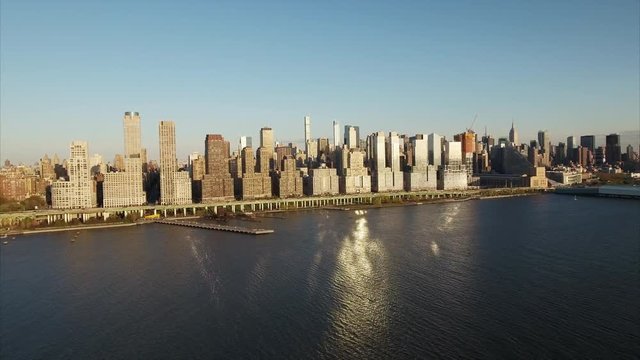 NYC Aerial Shot Of Upper Westside