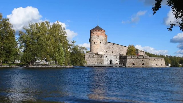 Olavinlinna fortress in Savonlinna-the castle of St. Olaf. The historic site of Finland, where the annual international Opera festival is held. 