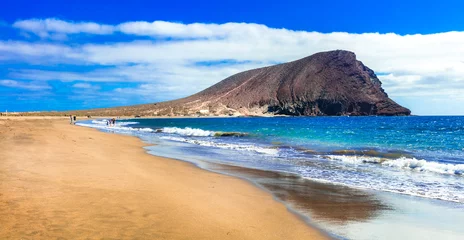 Store enrouleur tamisant sans perçage Plage tropicale Les meilleures plages de l& 39 île de Tenerife - La plage de La Tejita (el Medano).populaire pour la planche à voile