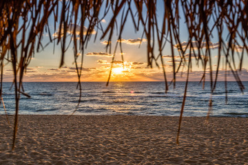 Dramatic Tropical Sunrise at the beach