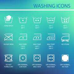 Set of laundry vector icons