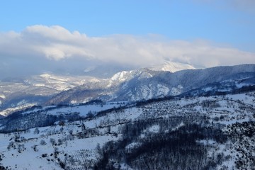 Fototapeta na wymiar panoramic view of mountains