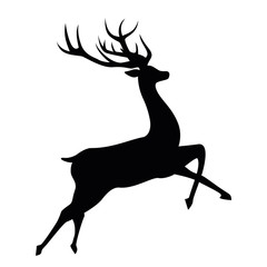Reindeer silhouette vector