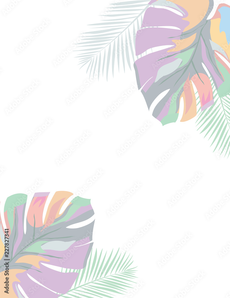 Wall mural vector palm leaves