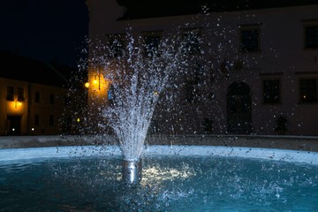 Fountain at night. Czech Republic