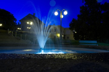 Fountain at night. Czech Republic
