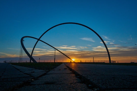 Horizontobservatorium Halde Hohewardt Recklinghausen/Herten im Sonnenuntergang