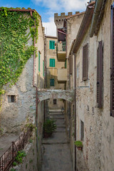 Streets and buildings of Capalbio, Italy