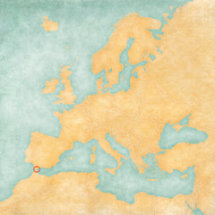 Map of Europe - Gibraltar