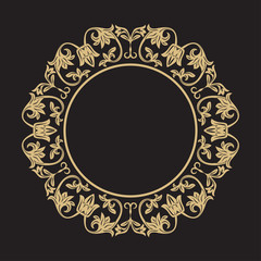 Circular baroque ornament.
