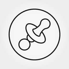 Nipple. Universal Icon. Vector. Editable Thin line.