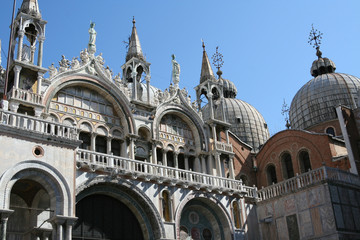 Fototapeta na wymiar Venice, Basilica of San Marco, lateral facade