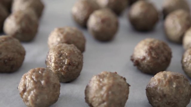 pan of meatballs just out of oven