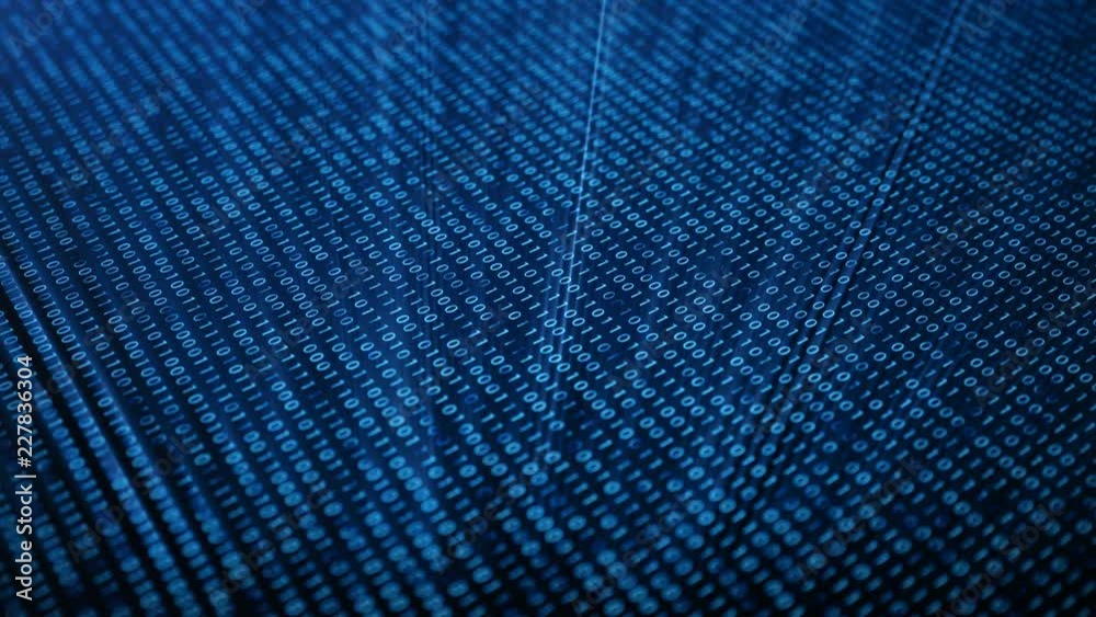 Poster provides security acces with binary code. concept of binary code. digital numbers one and zero on a 