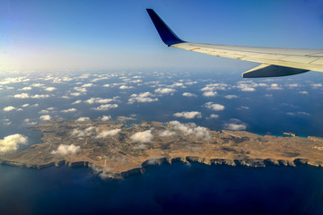 Fototapeta premium Lampedusa dall'alto