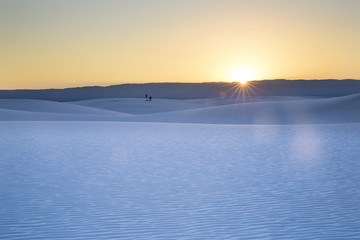 Stark and beautiful landscapes in New Mexico's White Sands National Monument