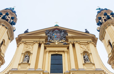 Fragment of The Theatine Church of St. Cajetan (Theatinerkirche St. Kajetan), a Catholic church in Munich, founded by Elector Ferdinand Maria and his wife, Henriette Adelaide of Savoy