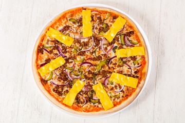 Pizza with minced meat