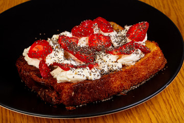 Sweet Brioche with strawberry