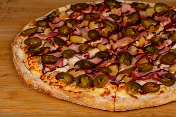 Pizza with bacon