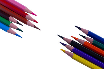 Fototapeta premium Color pencils isolated on a white background